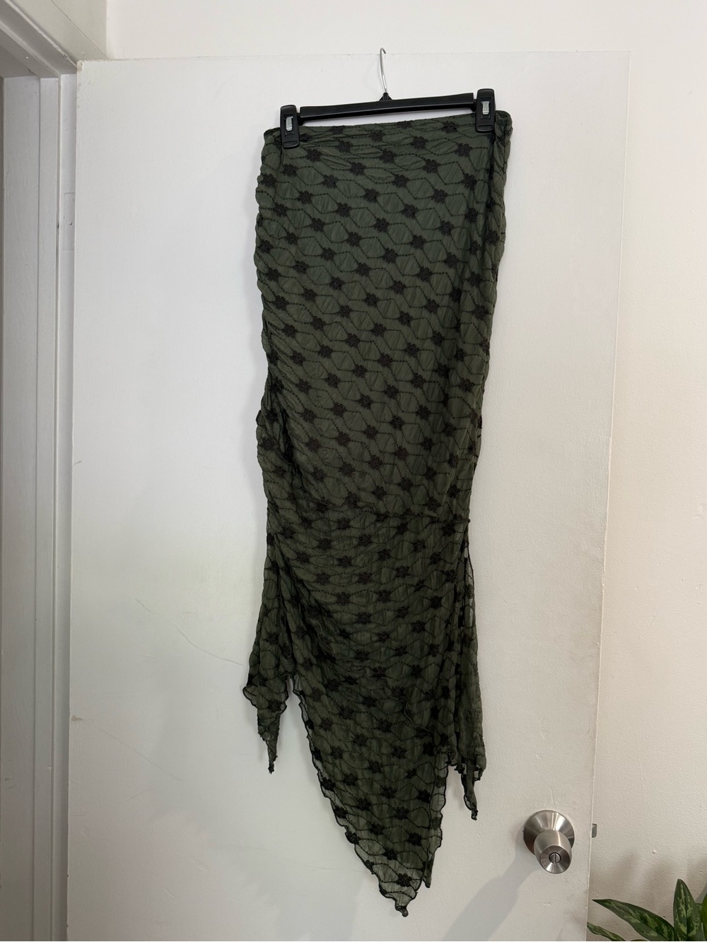 Free people Asymmetrical Olive Green Women's Skirt